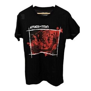 Attack On Titan Eren Attacks Marley Men's Black Size Small Anime Fanart T-Shirt